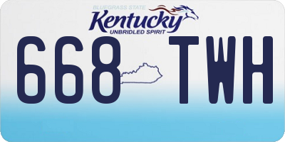 KY license plate 668TWH