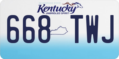 KY license plate 668TWJ