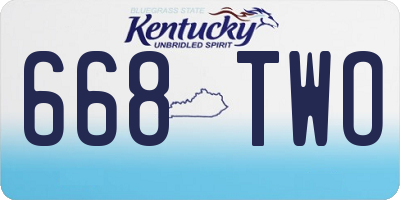 KY license plate 668TWO
