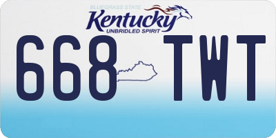 KY license plate 668TWT