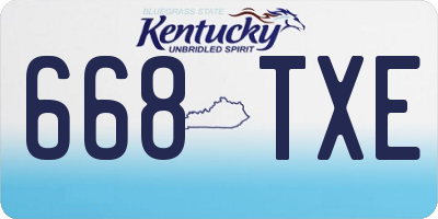 KY license plate 668TXE