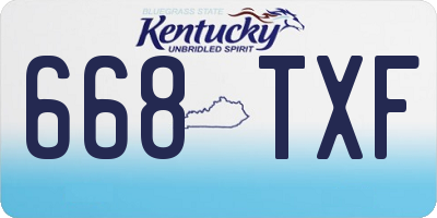 KY license plate 668TXF