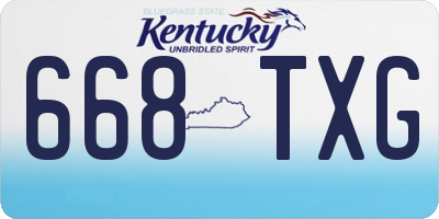 KY license plate 668TXG