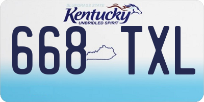 KY license plate 668TXL