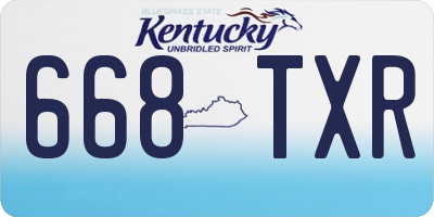 KY license plate 668TXR