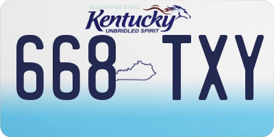 KY license plate 668TXY