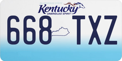 KY license plate 668TXZ