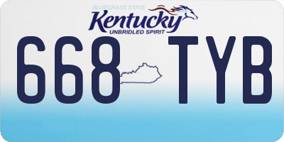 KY license plate 668TYB