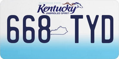 KY license plate 668TYD