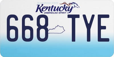KY license plate 668TYE