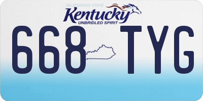 KY license plate 668TYG