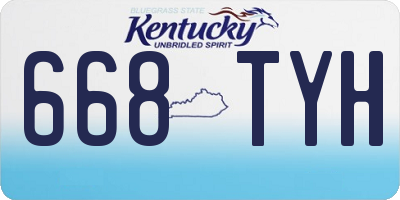 KY license plate 668TYH