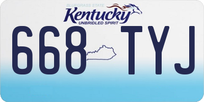 KY license plate 668TYJ