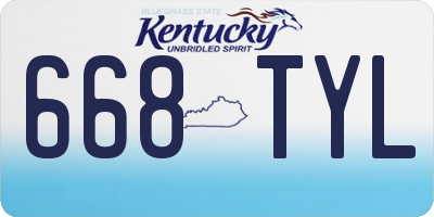 KY license plate 668TYL