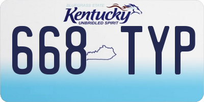 KY license plate 668TYP