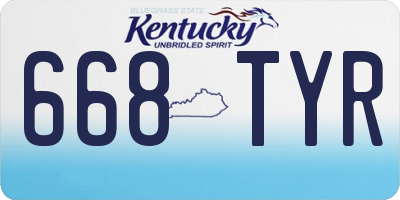 KY license plate 668TYR