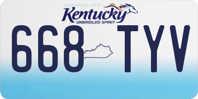KY license plate 668TYV