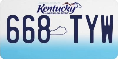 KY license plate 668TYW