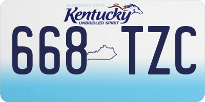 KY license plate 668TZC
