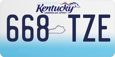KY license plate 668TZE