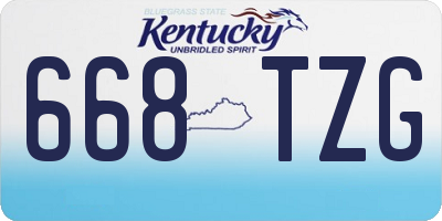 KY license plate 668TZG