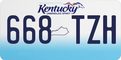 KY license plate 668TZH