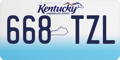 KY license plate 668TZL