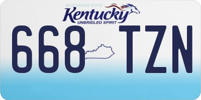 KY license plate 668TZN