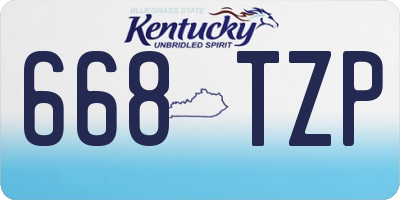 KY license plate 668TZP