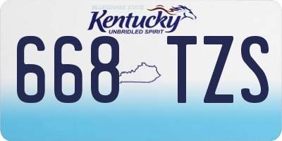 KY license plate 668TZS