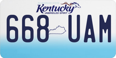 KY license plate 668UAM
