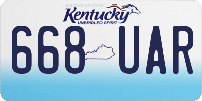 KY license plate 668UAR
