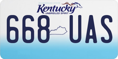 KY license plate 668UAS