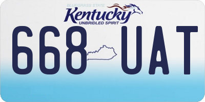KY license plate 668UAT