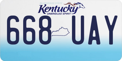 KY license plate 668UAY