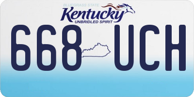 KY license plate 668UCH