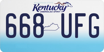 KY license plate 668UFG