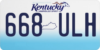 KY license plate 668ULH