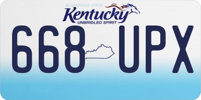KY license plate 668UPX