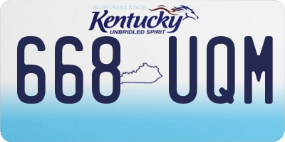 KY license plate 668UQM
