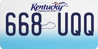 KY license plate 668UQQ
