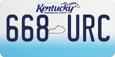 KY license plate 668URC