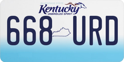 KY license plate 668URD