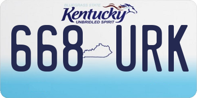 KY license plate 668URK