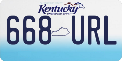 KY license plate 668URL