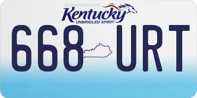 KY license plate 668URT