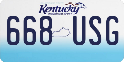 KY license plate 668USG