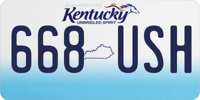 KY license plate 668USH
