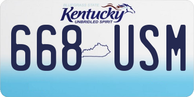 KY license plate 668USM