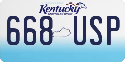 KY license plate 668USP